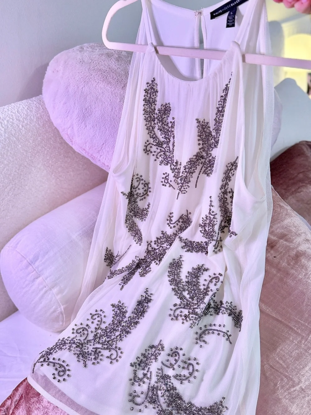 White House Black Market Soft Pink Sleeveless Top Size L - Picture 5 of 15